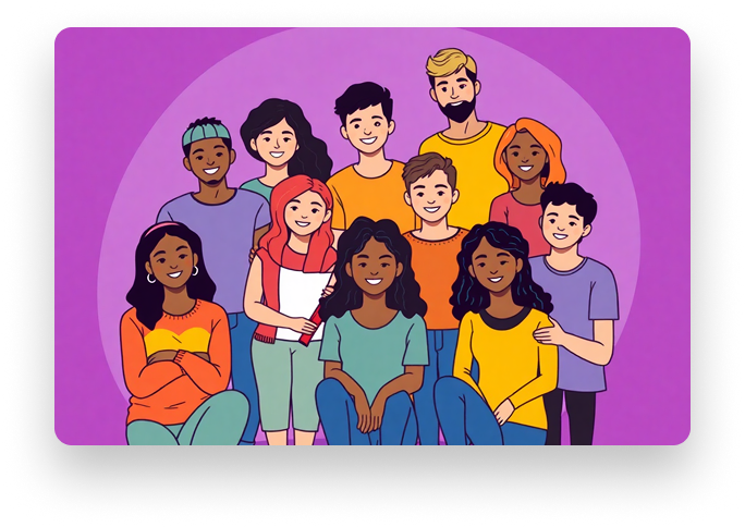 Diverse community illustration